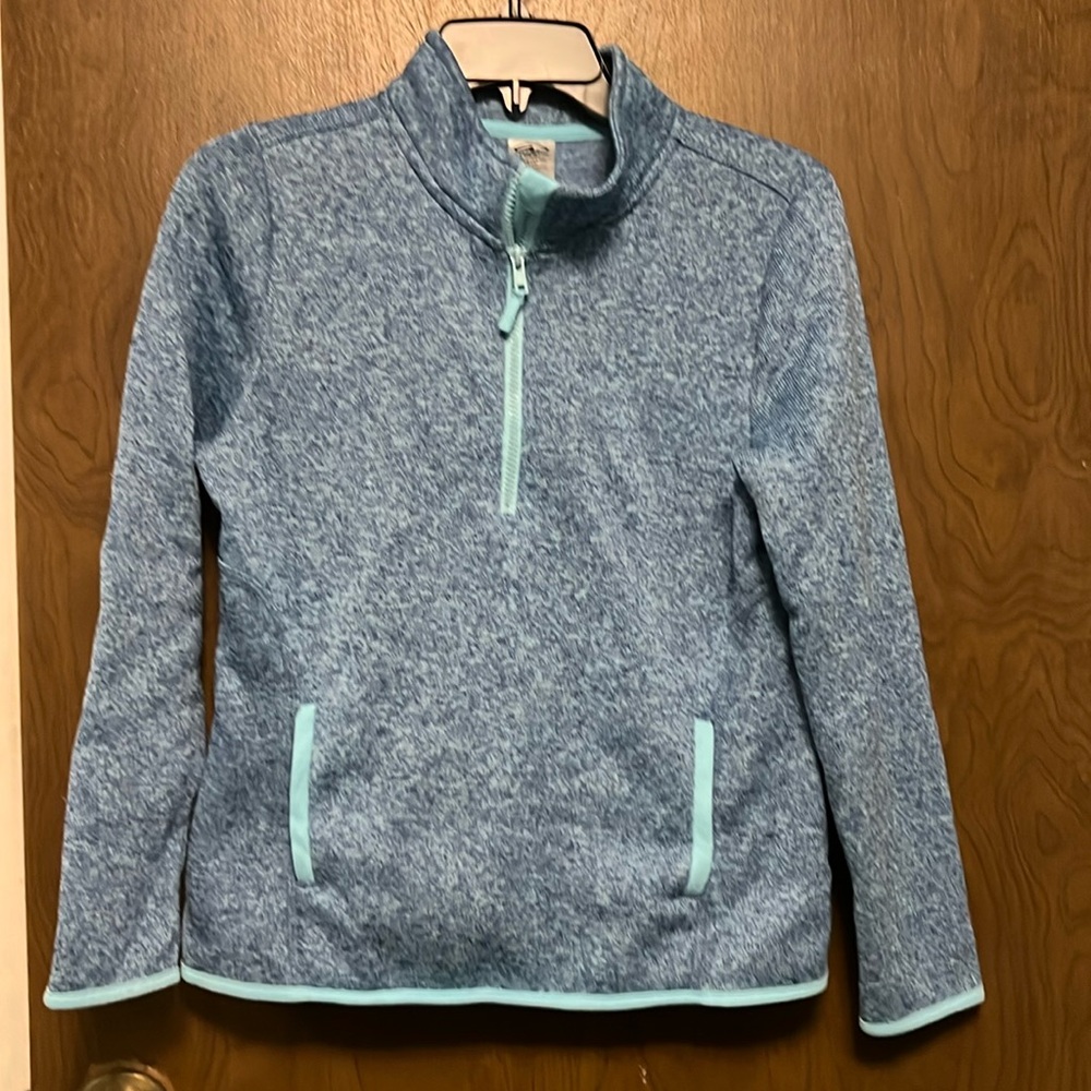 Athletic blue and turquoise quarter zip jacket size XL 14-16 plus (girls)